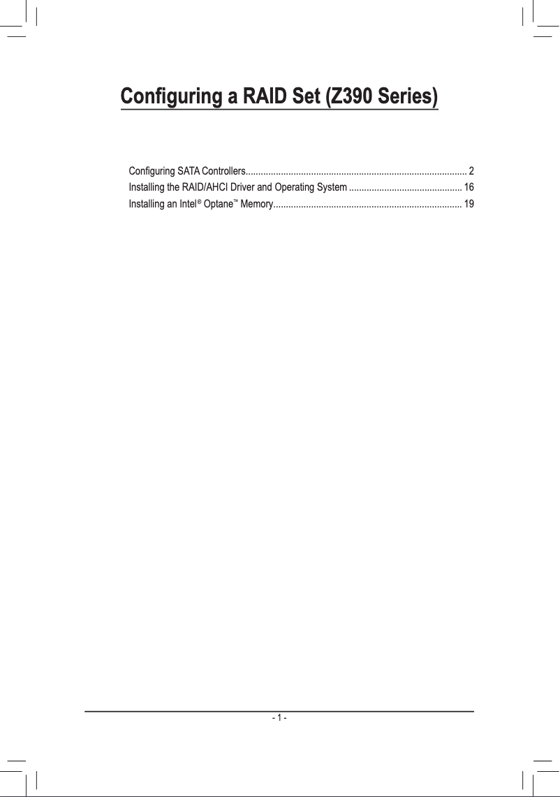 Imagen de la primera página del manual del dispositivo Z390 Aorus Master