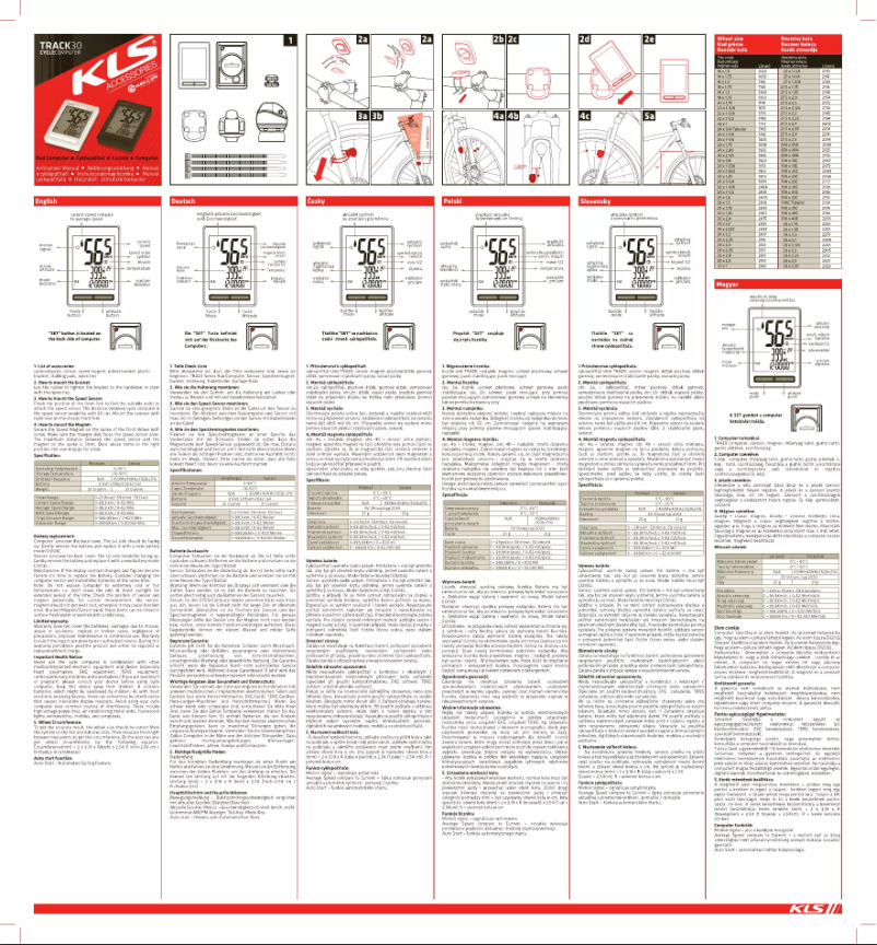 Imagen de la primera página del manual del dispositivo Track 30