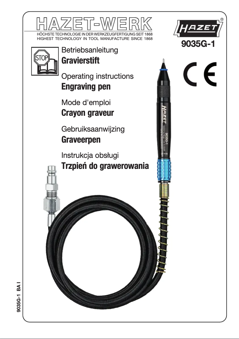 Imagen de la primera página del manual del dispositivo 9035G-1