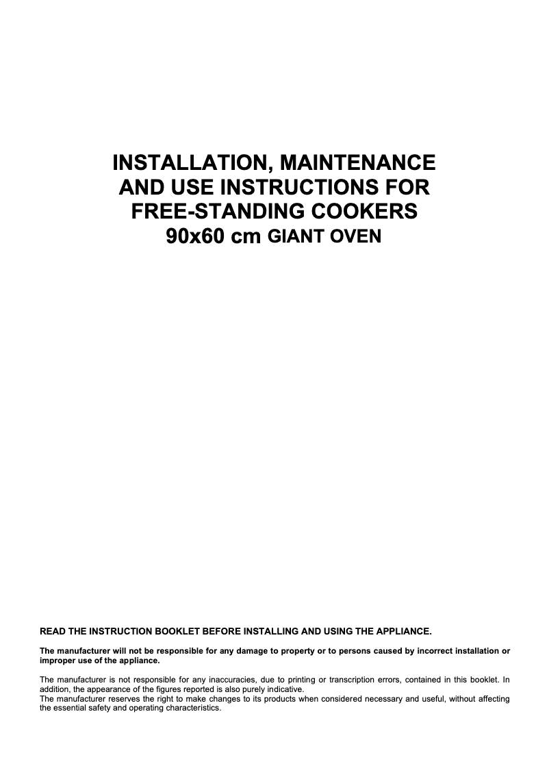 Página 1 del manual Manual de usuario La Germania TUS90IND60LAX