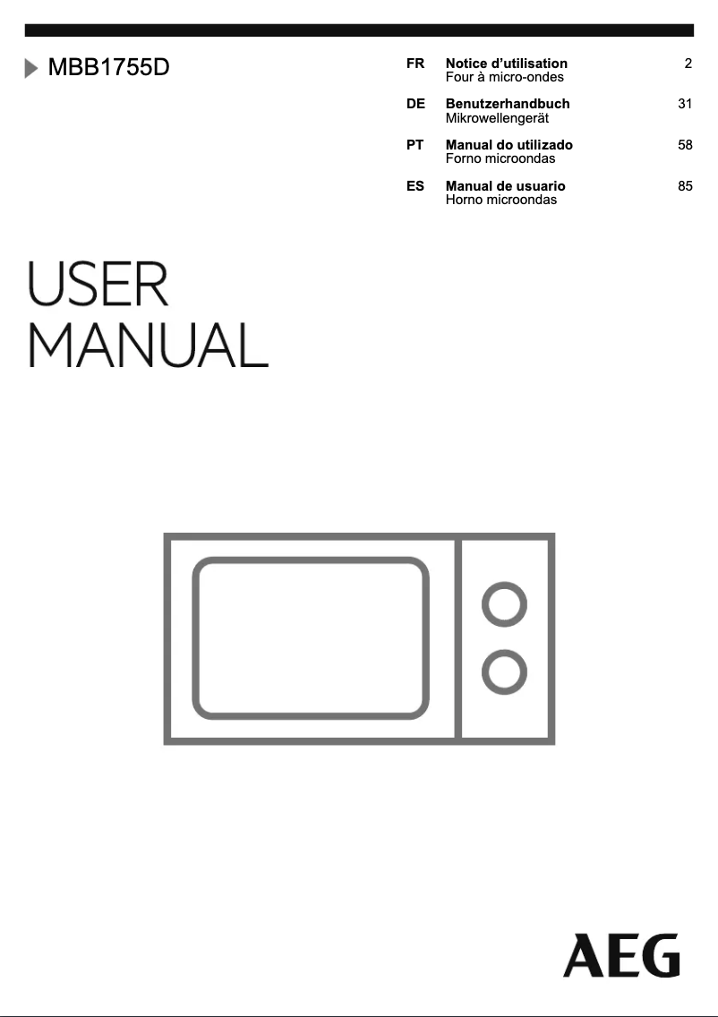 Imagen de la primera página del manual del dispositivo MBB1755D-M