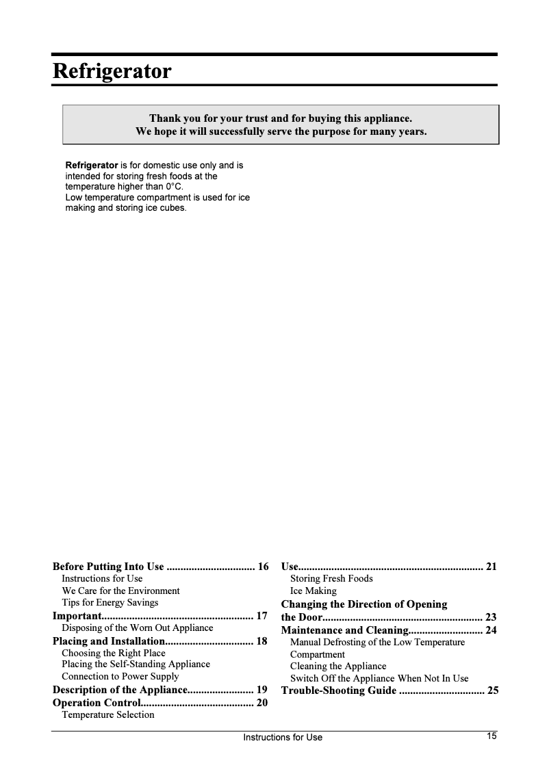 Imagen de la primera página del manual del dispositivo R 0906 BAB