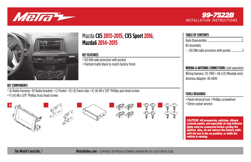 Imagen de la primera página del manual del dispositivo 99-7522B
