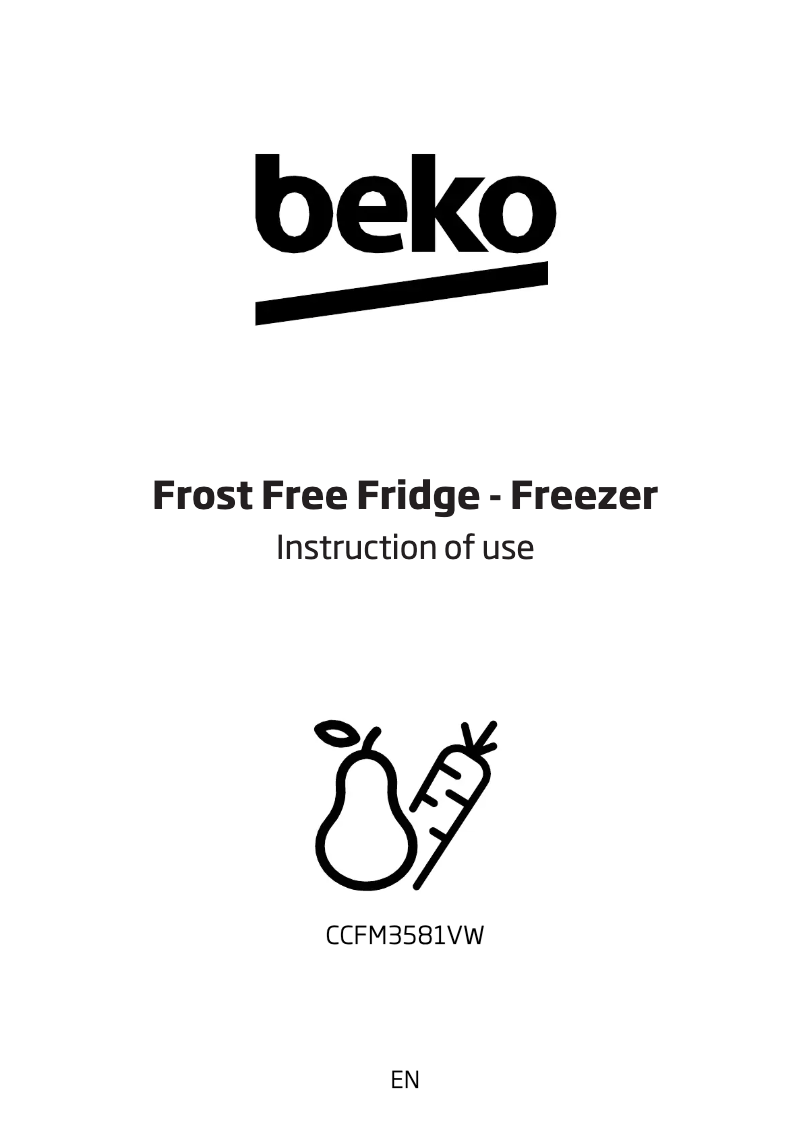 Página 1 del manual Manual de usuario Beko CCFM3581V