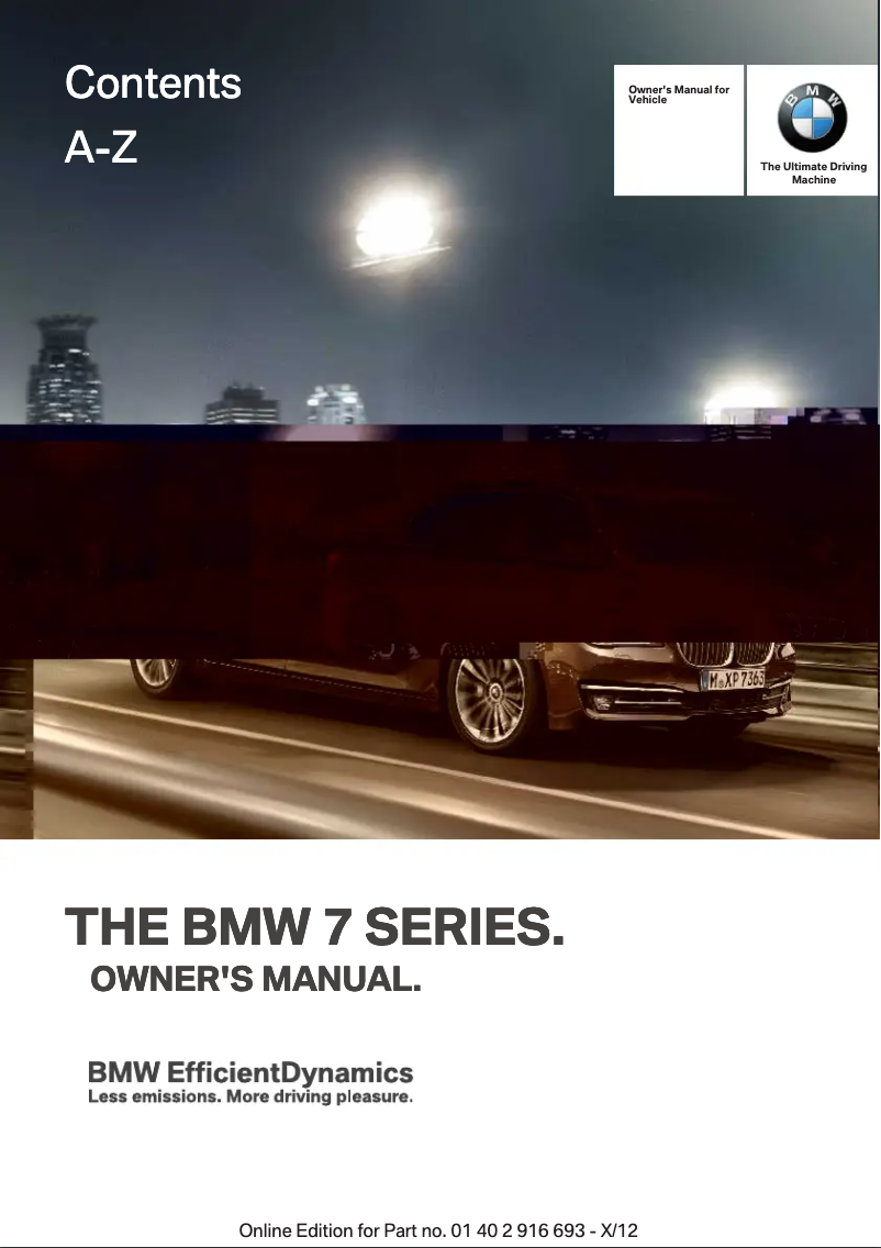 Página 1 del manual Manual de usuario BMW 740li (2013)