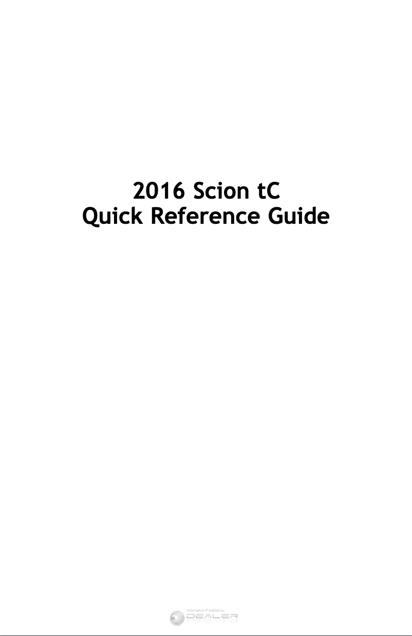Página nº 1 - Manual de usuario Scion tC (2016)