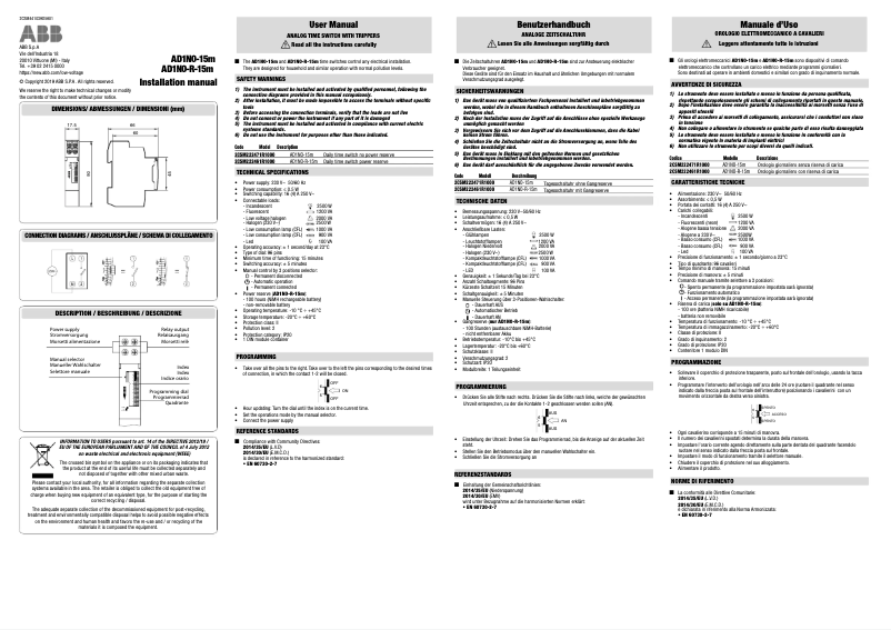 Imagen de la primera página del manual del dispositivo AD1NO-15m