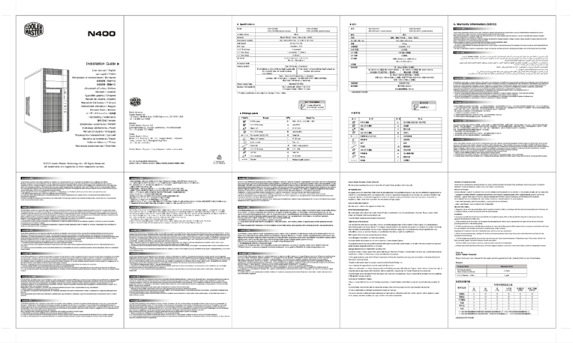 Imagen de la primera página del manual del dispositivo N400