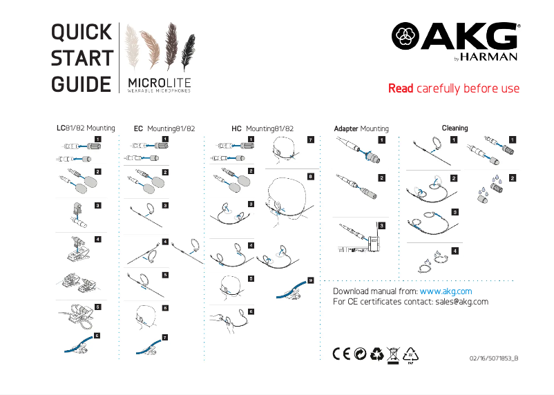 Página 1 del manual Guía de inicio rápido AKG LC82 MD