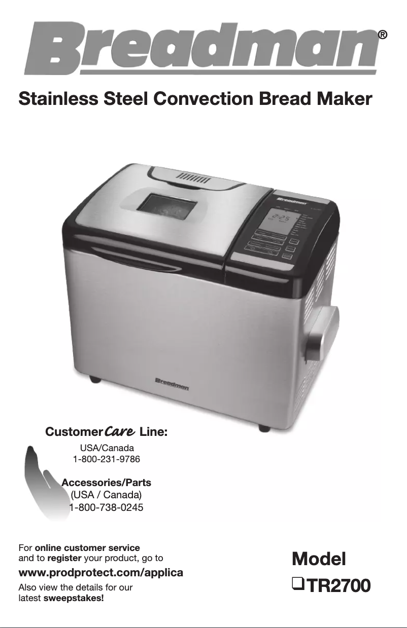 Imagen de la primera página del manual del dispositivo TR2700