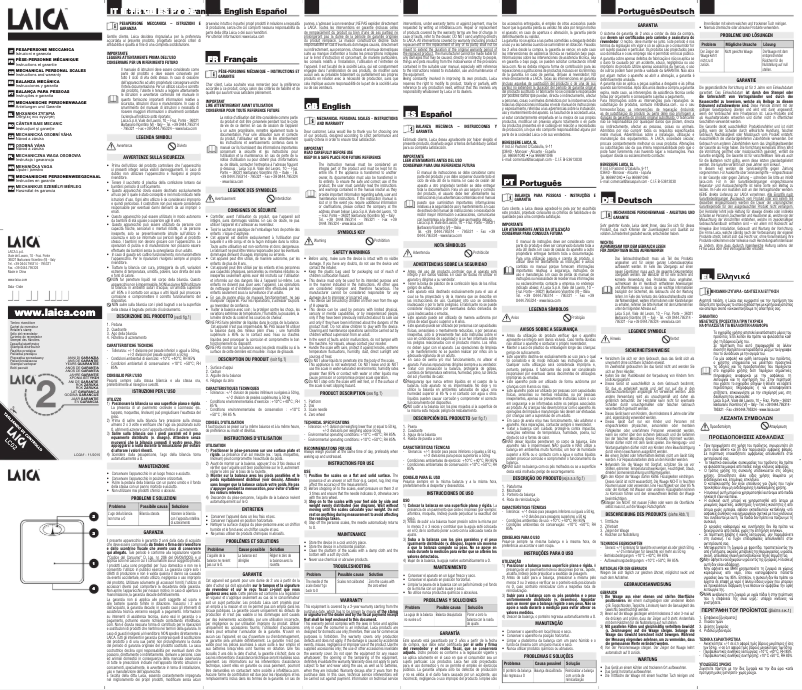 Página 1 del manual Manual de usuario Laica PL8019