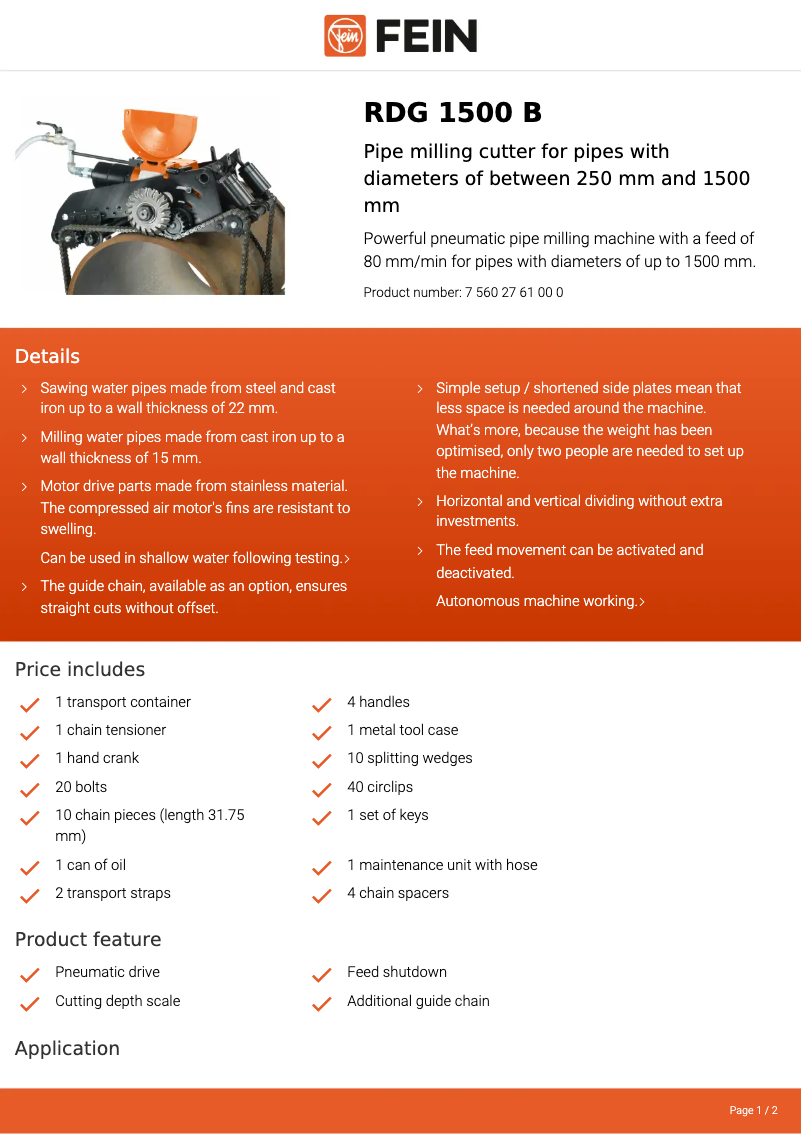 Imagen de la primera página del manual del dispositivo RDG 1500 B