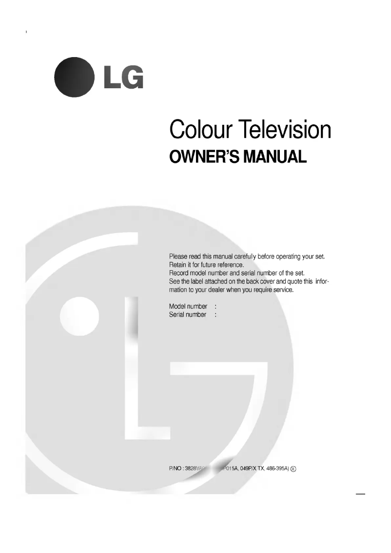 Página 1 del manual Manual de usuario LG PT-53A83T