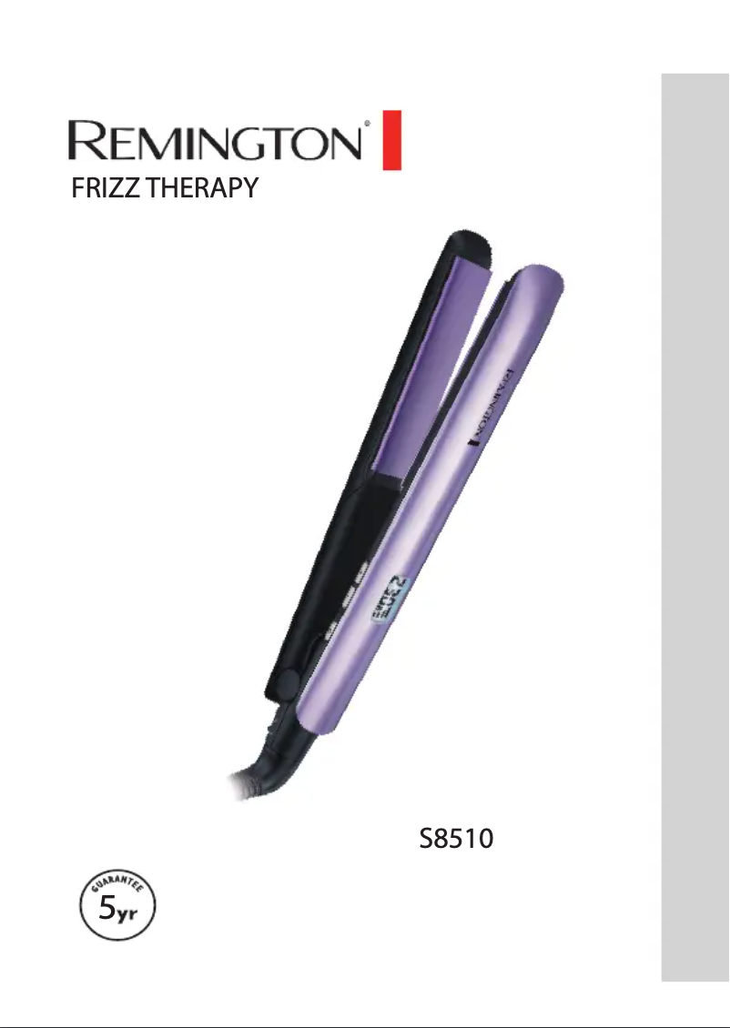 Imagen de la primera página del manual del dispositivo S8510 Frizz Therapy