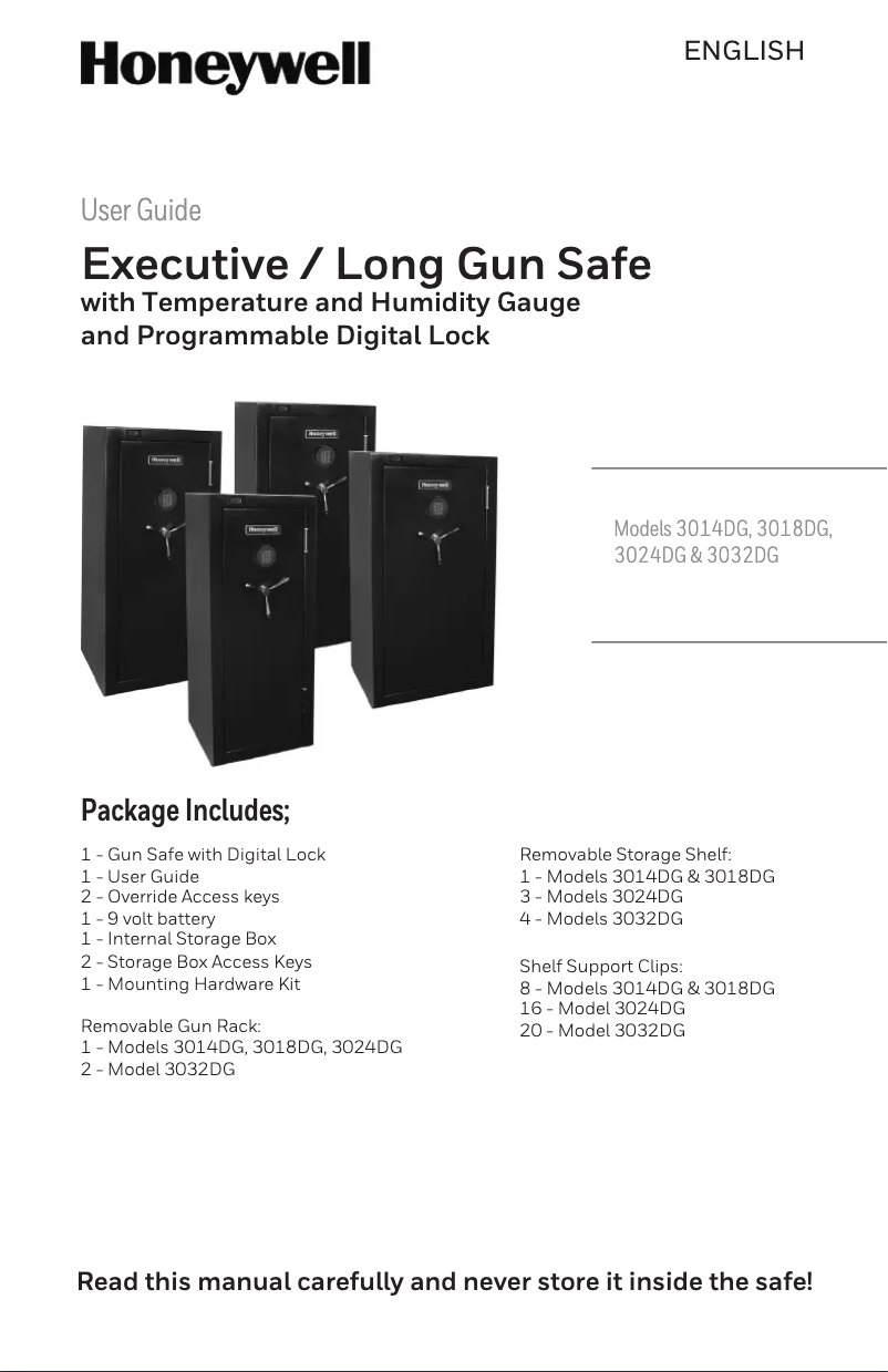 Página 1 del manual Manual de usuario Honeywell 3018DG