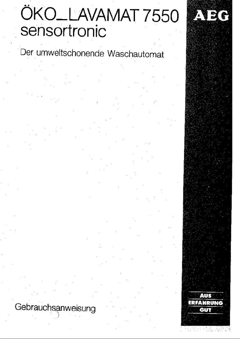 Página 1 del manual Manual de usuario AEG Lavamat 7550