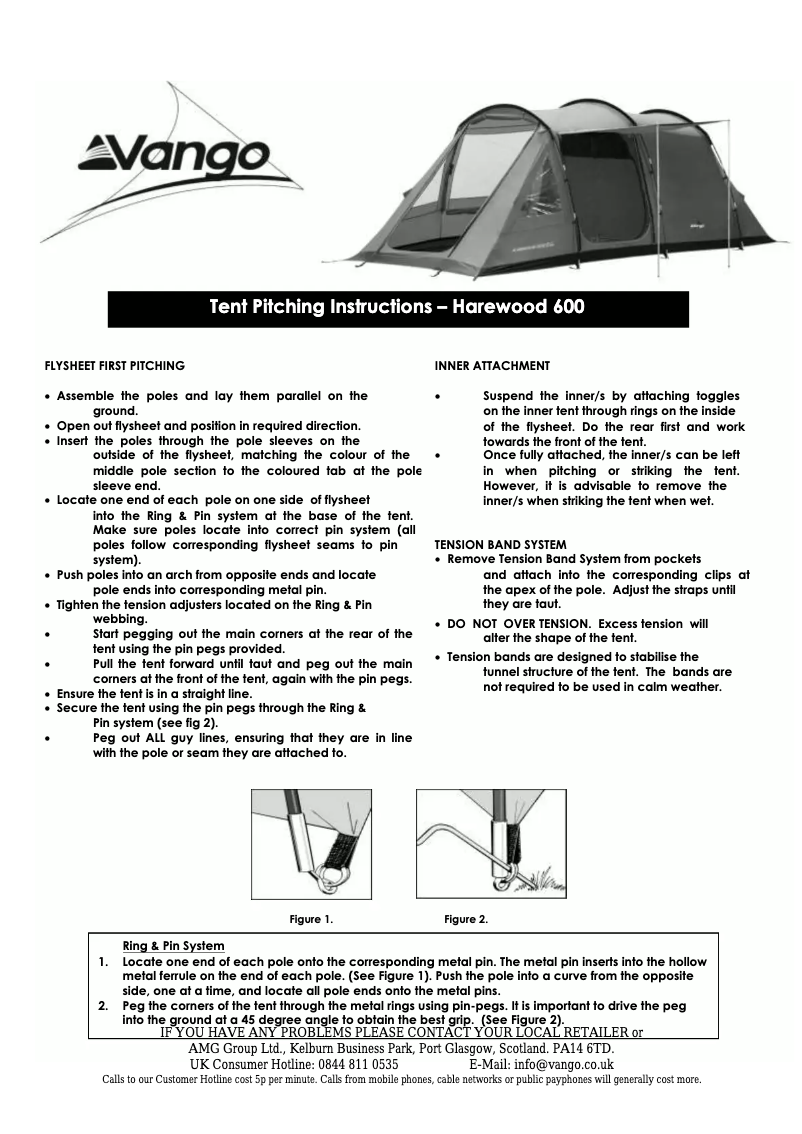 Imagen de la primera página del manual del dispositivo Harewood 600