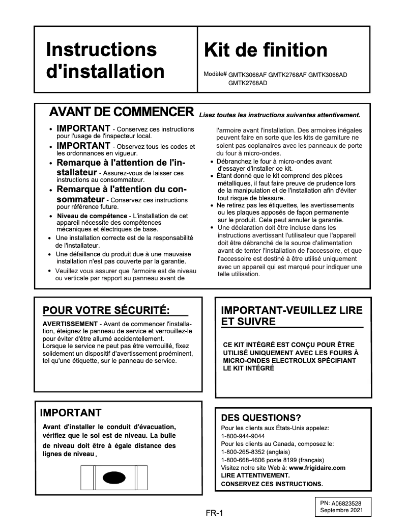 Imagen de la primera página del manual del dispositivo GMTK2768AF