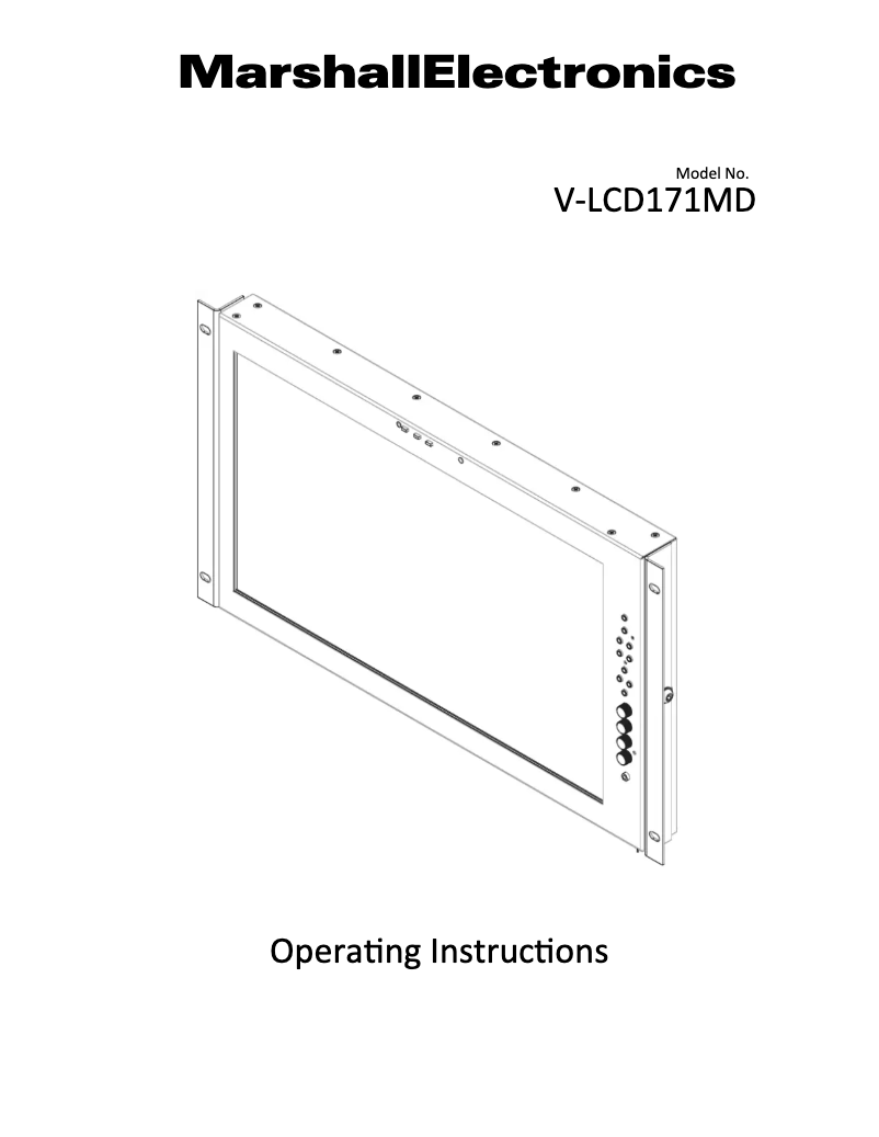 Imagen de la primera página del manual del dispositivo V-LCD171MD-3G