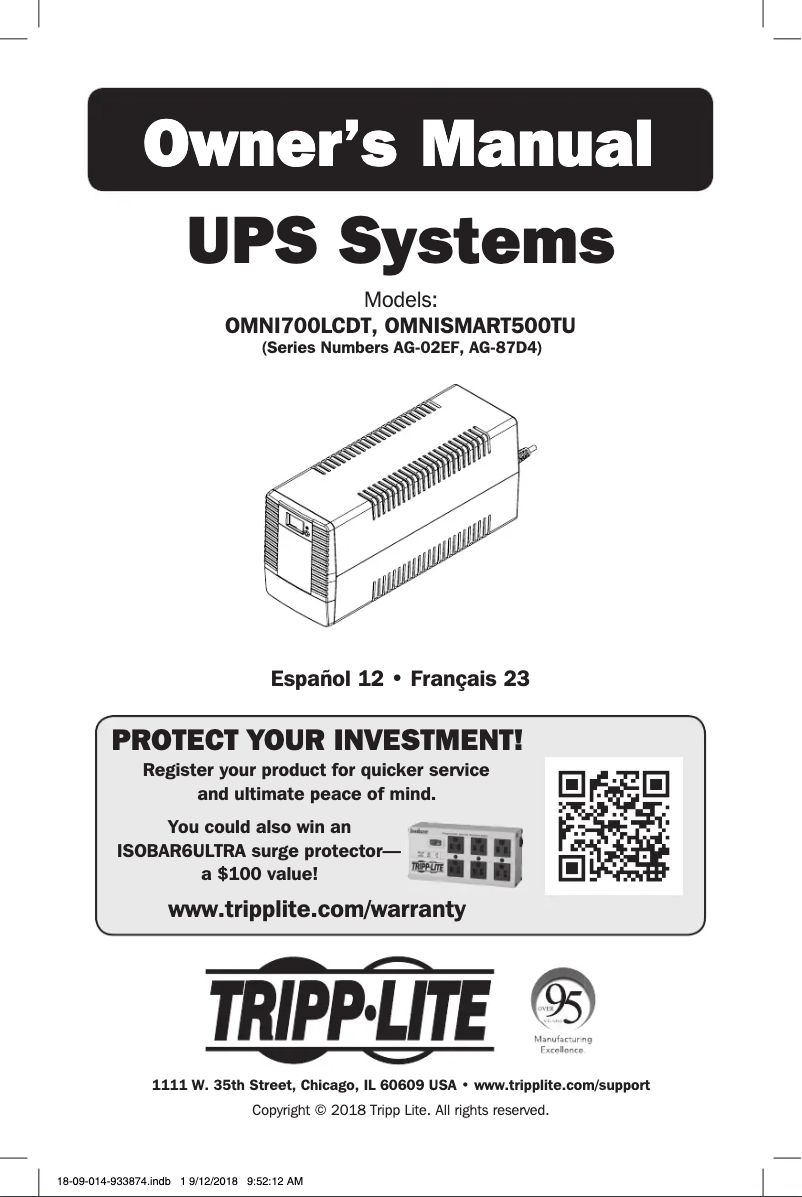 Imagen de la primera página del manual del dispositivo OMNI700LCDT