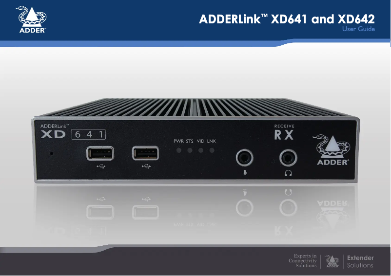 Imagen de la primera página del manual del dispositivo XD641P-DP