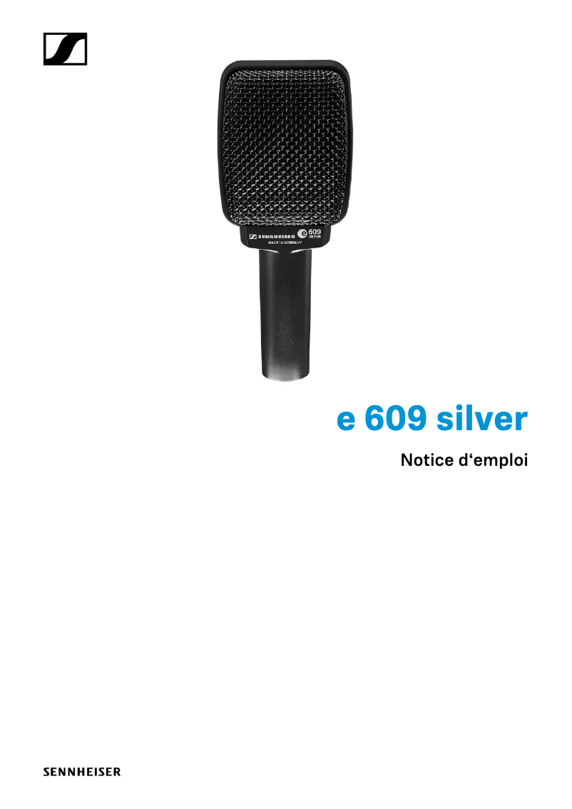 Página 1 del manual Manual de usuario Sennheiser e 609