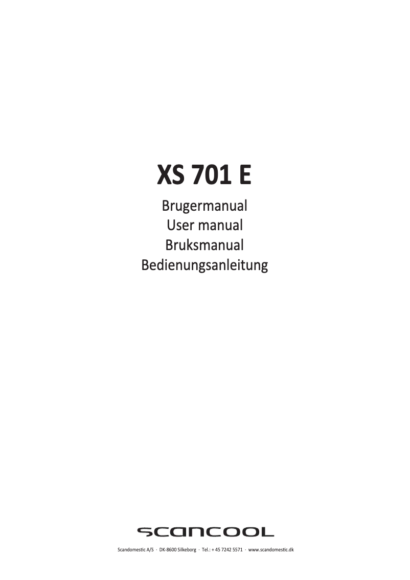 Imagen de la primera página del manual del dispositivo XS 701 E