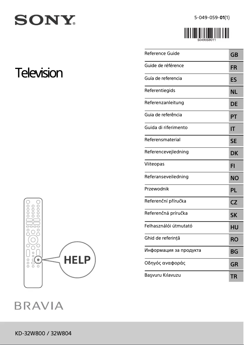 Página nº 1 - Manual de usuario Sony KD-32W800