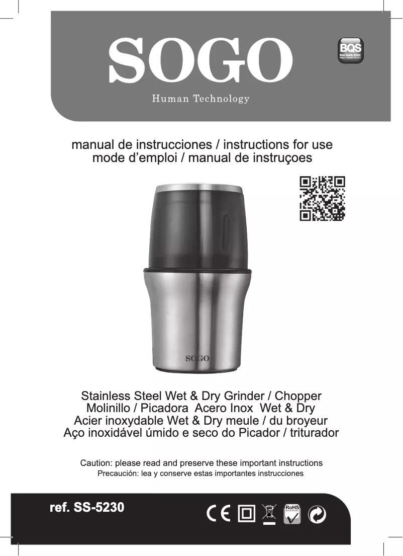 Página 1 del manual Manual de usuario Sogo SS-5230