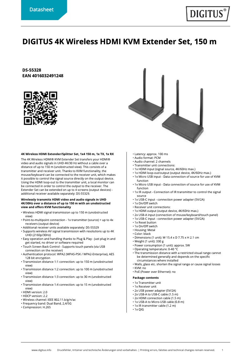 Imagen de la primera página del manual del dispositivo DS-55328