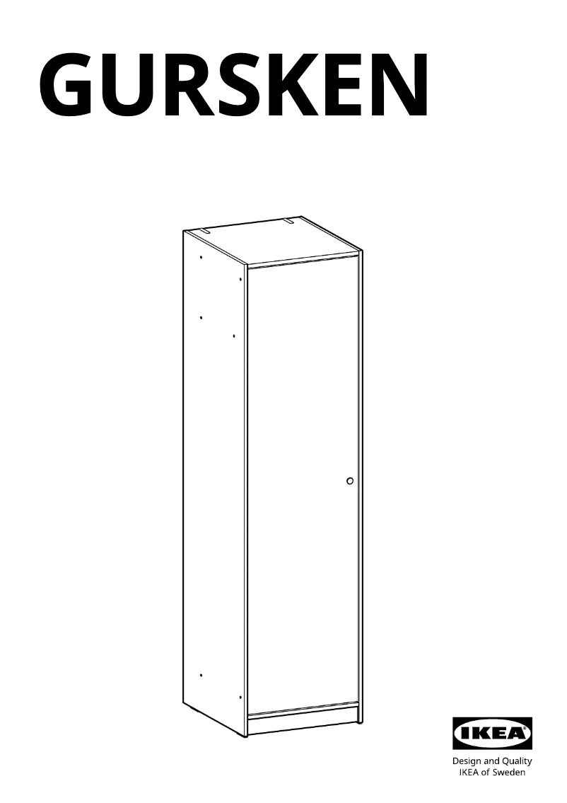 Página 1 del manual Manual de usuario Ikea GURSKEN 505.032.92