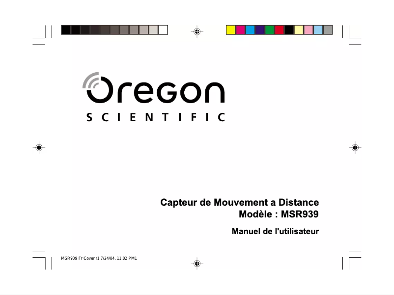 Página 1 del manual Manual de usuario Oregon Scientific MSR939