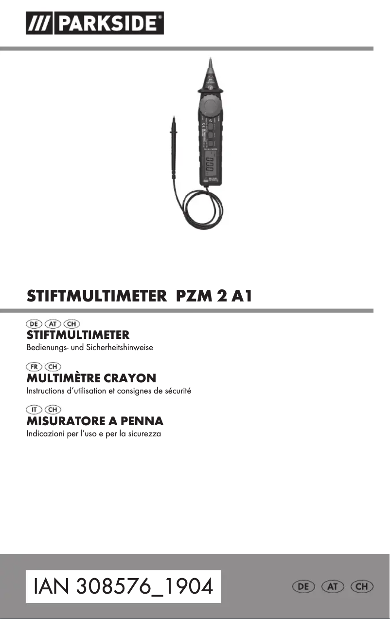 Imagen de la primera página del manual del dispositivo PZM 2 A1