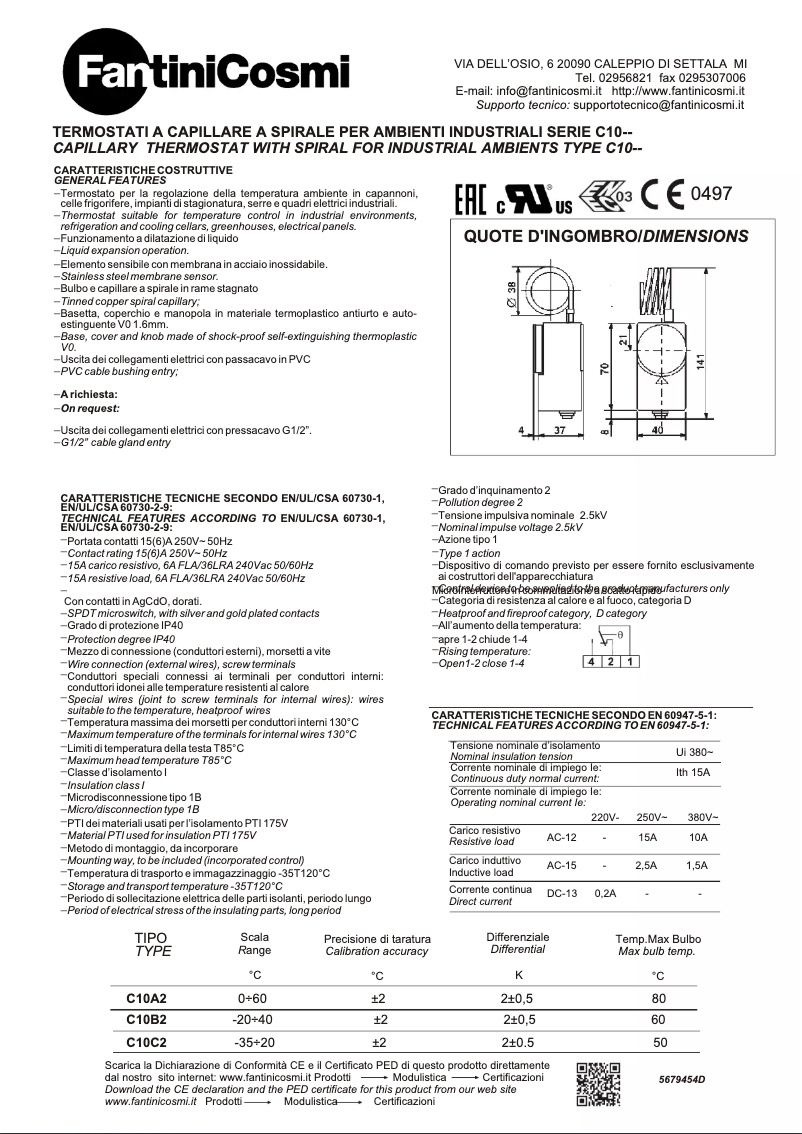 Imagen de la primera página del manual del dispositivo C10