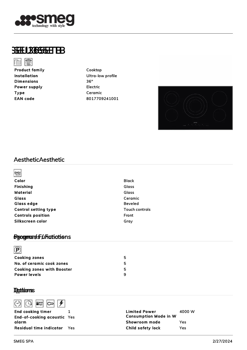 Imagen de la primera página del manual del dispositivo SEU365ETB