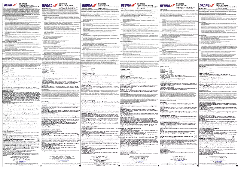 Imagen de la primera página del manual del dispositivo DED7552