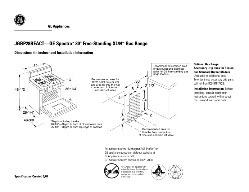 Imagen de la primera página del manual del dispositivo Spectra JGBP28BEACT