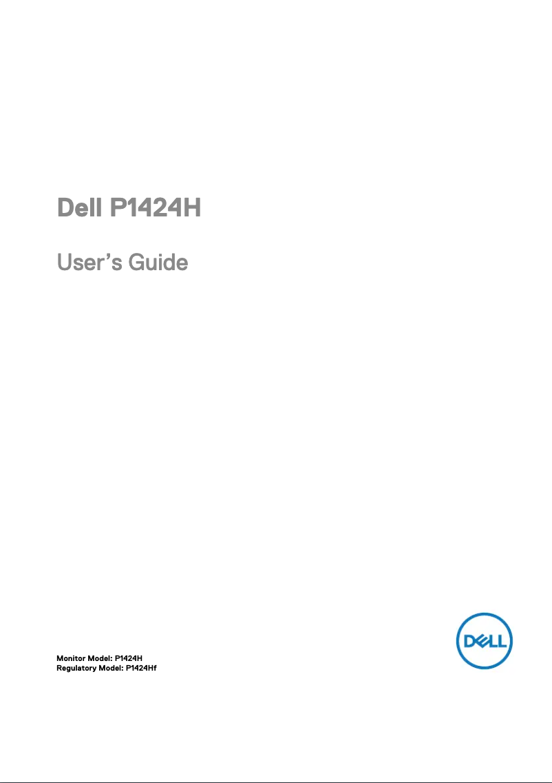 Página 1 del manual Manual de usuario Dell P1424H