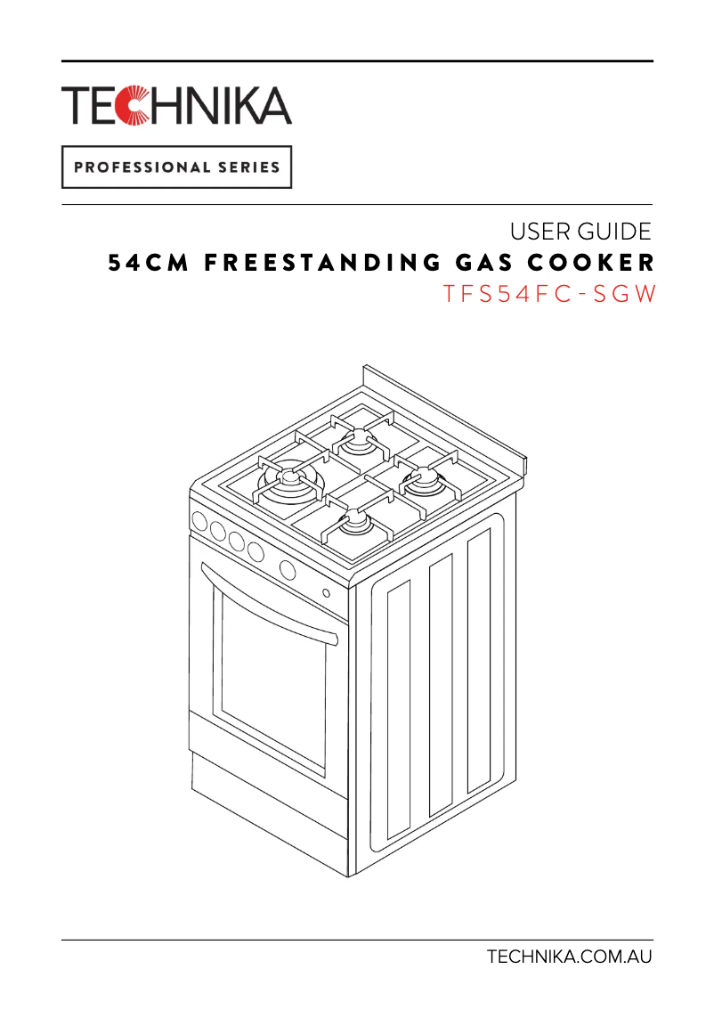Imagen de la primera página del manual del dispositivo TFS54FC-SGW