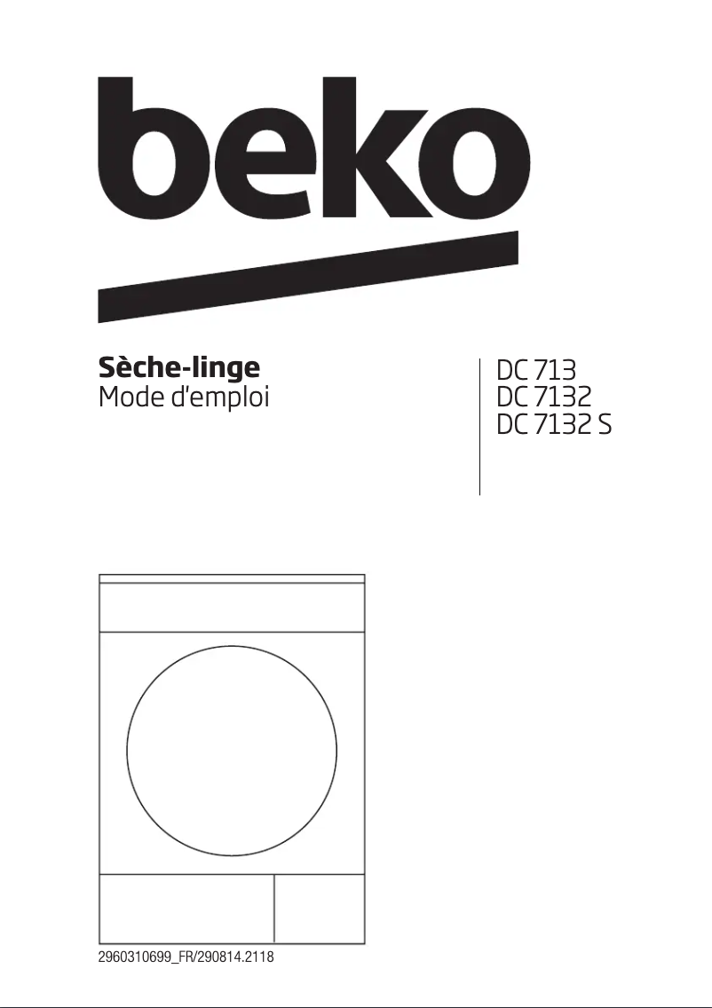 Página 1 del manual Manual de usuario Beko DC 7132