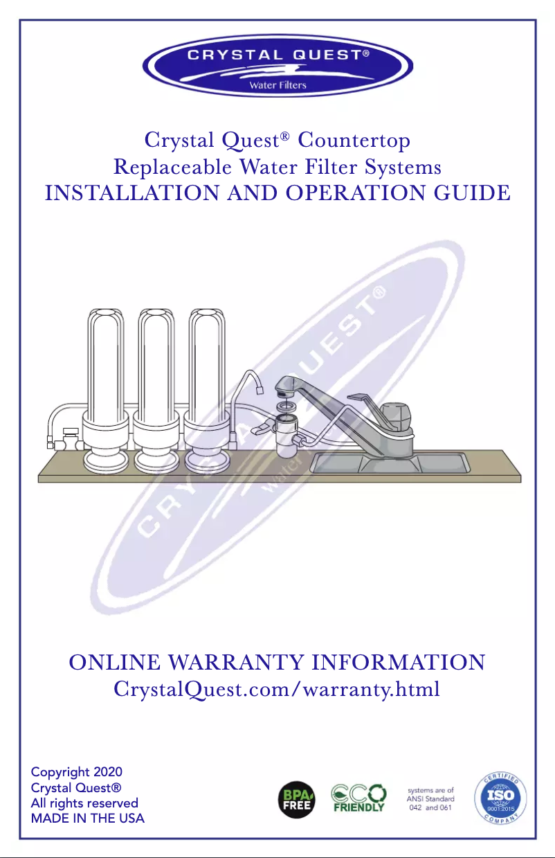 Página 1 del manual Manual de usuario Crystal Quest CQE-CT-00123