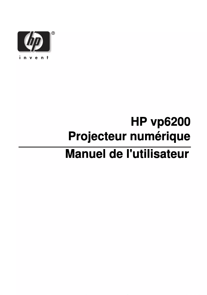 Página nº 1 - Manual de usuario HP VP6200