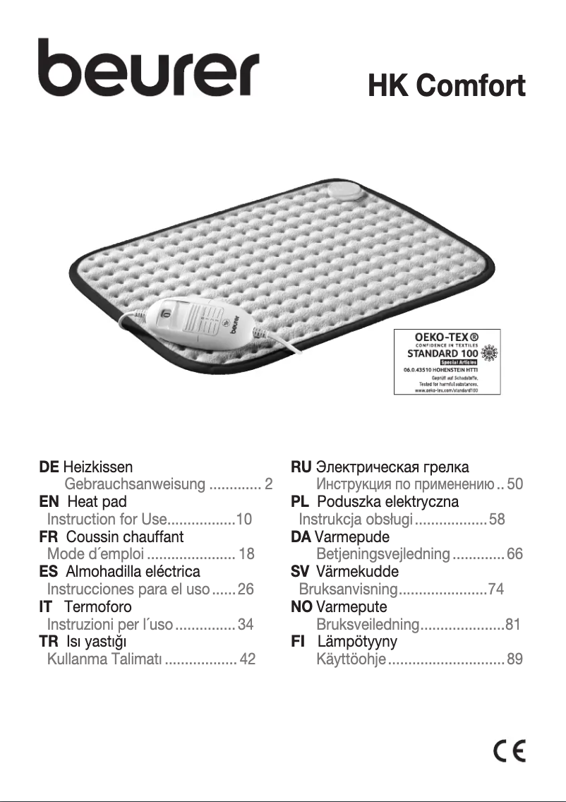 Página 1 del manual Manual de usuario Beurer HK Comfort