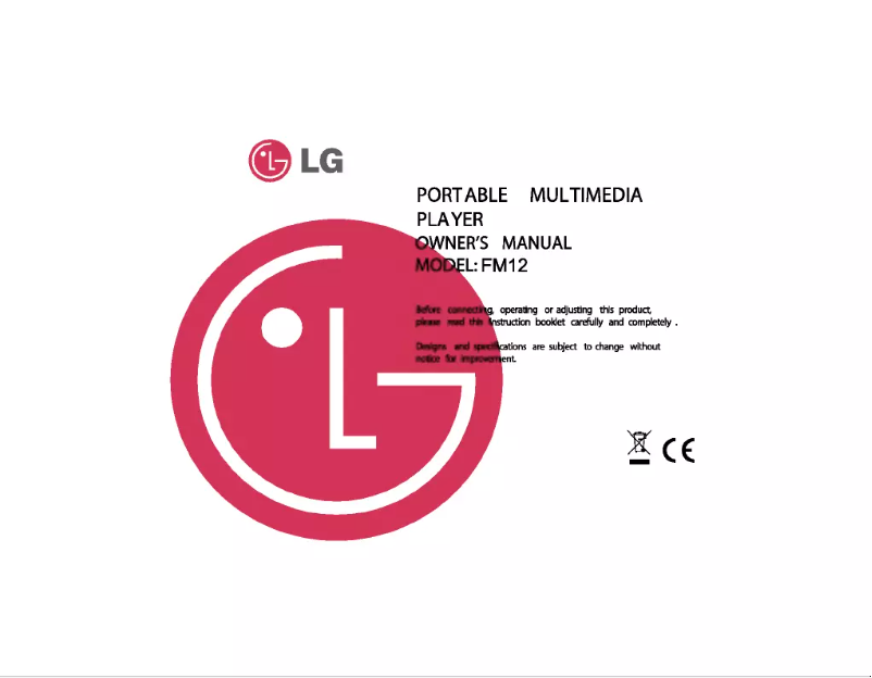 Imagen de la primera página del manual del dispositivo MF-FM12S1W