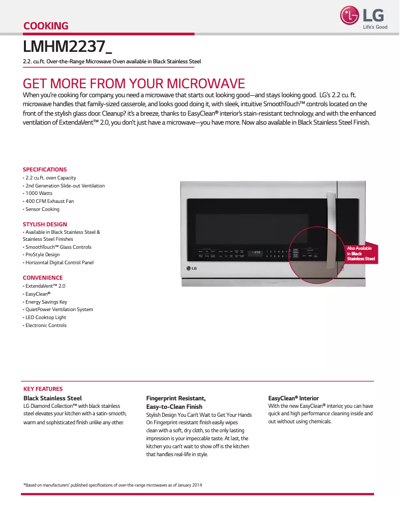 Imagen de la primera página del manual del dispositivo LMHM2237BD