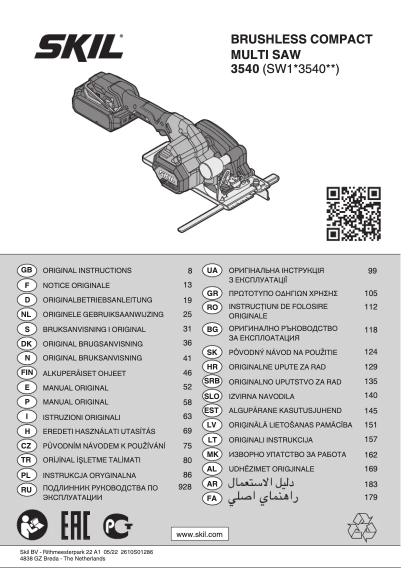 Imagen de la primera página del manual del dispositivo 3540 CA