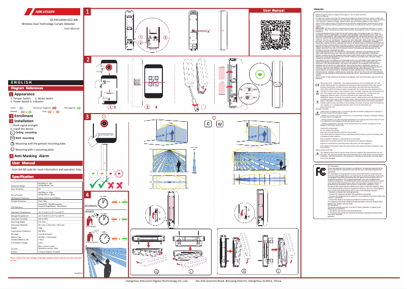 Imagen de la primera página del manual del dispositivo DS-PDC10DM-EG2-WB