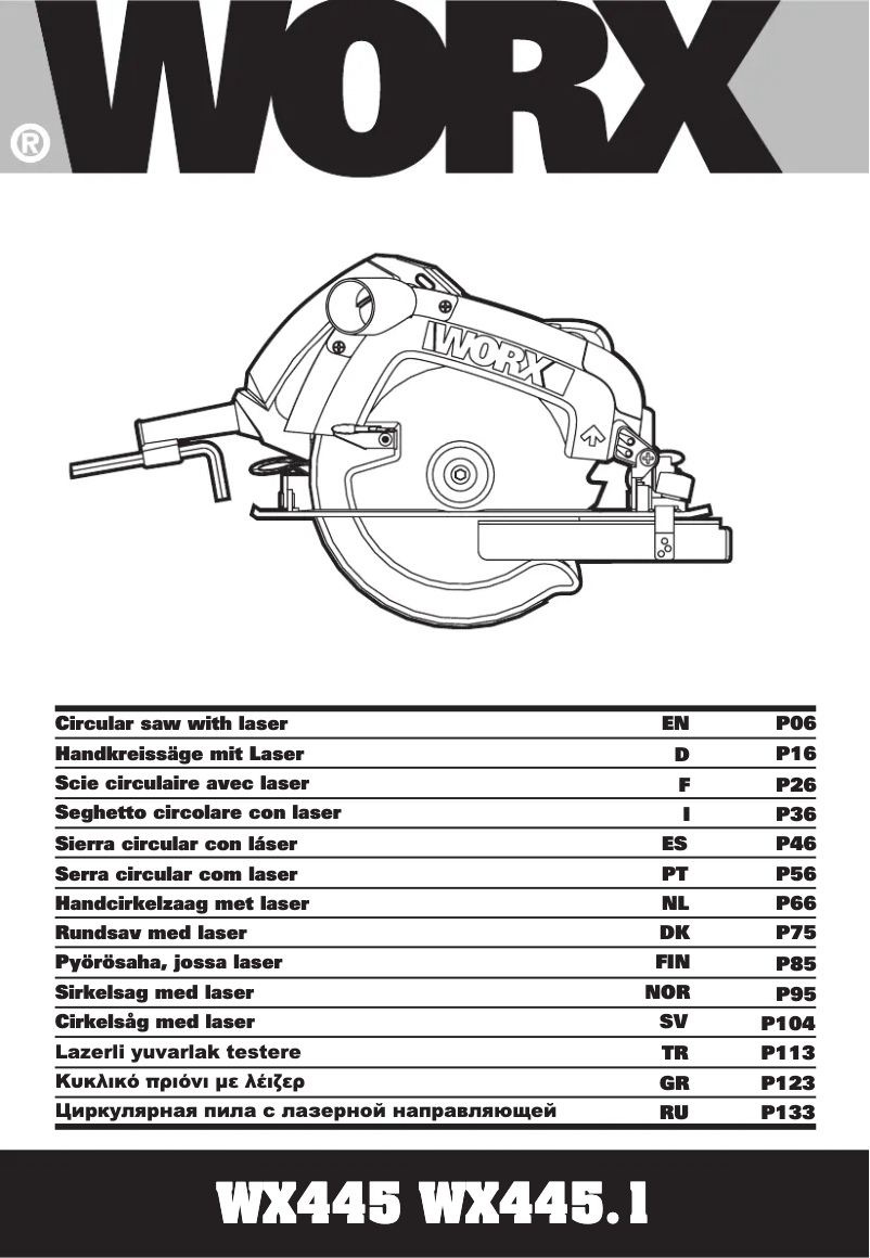 Página nº 1 - Manual de usuario Worx WX445