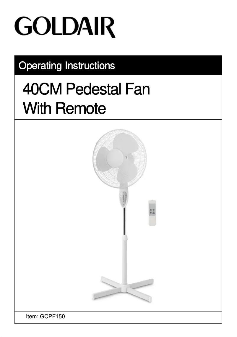 Imagen de la primera página del manual del dispositivo GCPF150