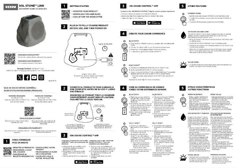 Imagen de la primera página del manual del dispositivo Sol Stone Link